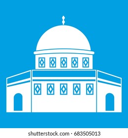 Dome of the Rock on the Temple Mount icon white
