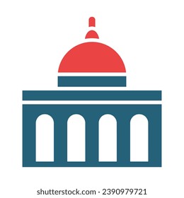 Dome Of The Rock Vector Glyph Two Color Icons For Personal And Commercial Use.
