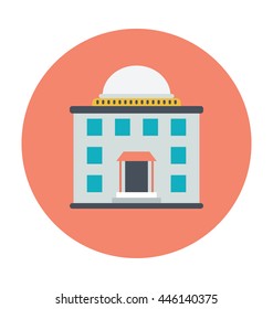 Dome Roof Building Colored Vector Illustration