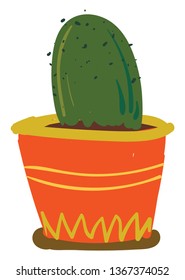 Vector de planta de cactus en forma de cúpula o ilustración de color