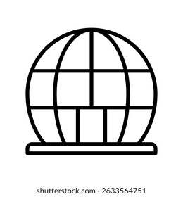 "Dome Structure Vetor for Future Cities and Eco Architecture" (em inglês). Ícone de construção futurista, design de habitat sustentável, conceito de colônia espacial
