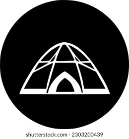 dome tent icon vector symbol design illustration