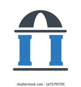dome vector glyph color icon 