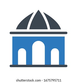 dome vector glyph color icon 