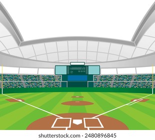 The domed baseball stadium with retractable roof