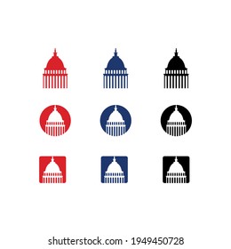 domed building vector design with several choices of shapes