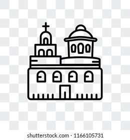 Icono vectorial de iglesias domadas aislado en fondo transparente, concepto del logo de Iglesias domadas