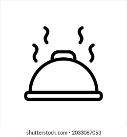 Domed tray icon vector graphic