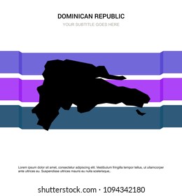 Domenican Republic map with creative design vector 