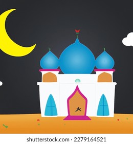 Domes and minarets as well as extensive ablution and prayer areas.