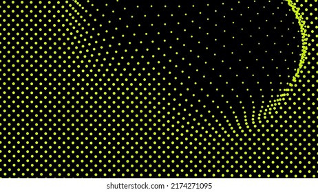Dome-shaped protrusion part seine by stretching mesh for the illusion three-dimensional deformation of the surface. Screen media video trippy. Mesh LCD display. Scale size different hole space