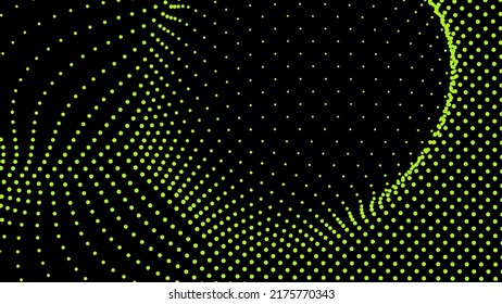Dome-shaped protrusion part seine by stretching mesh for the illusion three-dimensional deformation of the surface. Screen media video trippy. Mesh LCD display. Scale size different hole space