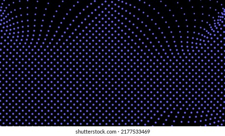Dome-shaped protrusion part seine by stretching mesh for the illusion three-dimensional deformation of the surface. Screen media video trippy. Mesh LCD display. Scale size different hole space