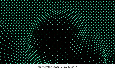 Dome-shaped protrusion part seine by stretching mesh for the illusion three-dimensional deformation of the surface. Screen media video trippy. Mesh LCD display. Scale size different hole space