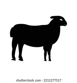 Domestic animals lamb sheep icon | Black Vector illustration |