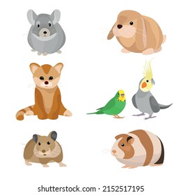 Animales domésticos ilustraciones vectoriales mascotas