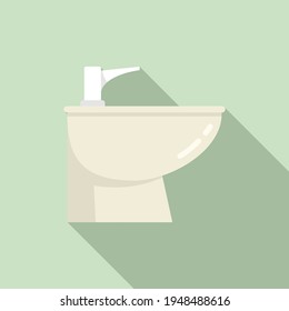 Domestic bidet icon. Flat illustration of Domestic bidet vector icon for web design