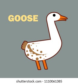 Domestic bird goose simple