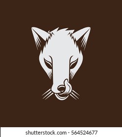 Domestic Cat Head Logo Mascot Vector