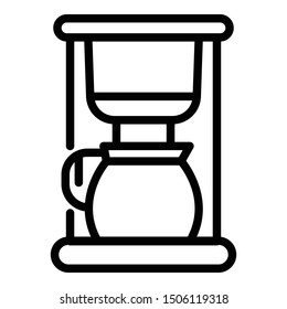 Domestic coffee machine icon. Outline domestic coffee machine vector icon for web design isolated on white background