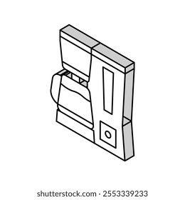vetor de ícone isométrico de máquina de café doméstica. símbolo isolado ilustração