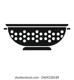 Domestic colander icon simple vector. Cooking tool. Dish utensil