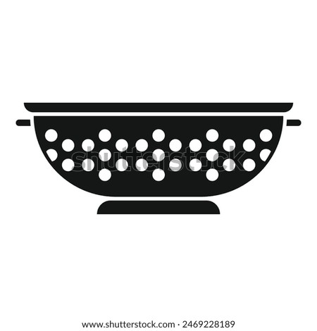 Domestic colander icon simple vector. Cooking tool. Dish utensil