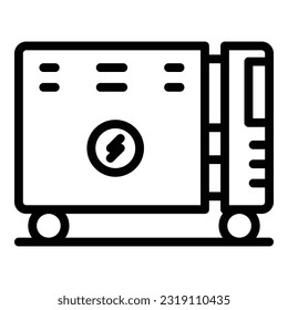 Domestic control heater icon outline vector. Home convector. Heating control