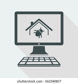 Domestic disinfestation - Vector icon for computer website or application