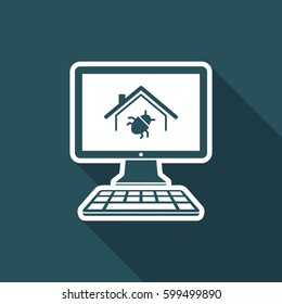 Domestic disinfestation - Vector icon for computer website or application