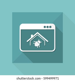 Domestic disinfestation - Vector icon for computer website or application