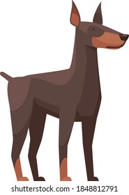 Domestic Dog Catroon vector portrait