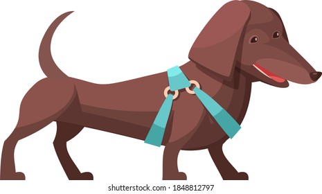 Domestic Dog Catroon vector portrait