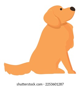 Domestic dog icon cartoon vector. Canine pet. Happy animal