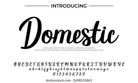 Domestic - Elegant Script Font for Smooth Handwritten Design and Creative Typography