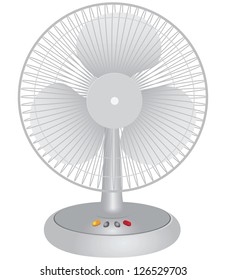 Domestic fan for the home and office. Vector illustration.