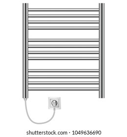 Domestic heater mockup. Realistic illustration of domestic heater vector mockup for web