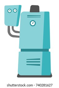 Dibujo de dibujos animados del vector del sistema de agua de calefacción doméstica aislado en el fondo blanco.