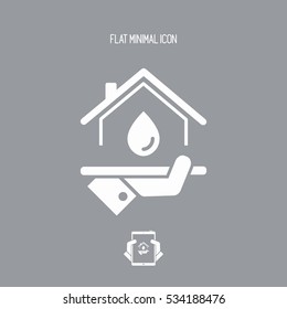 Domestic hydraulic services - Vector web icon