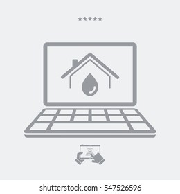 Domestic hydraulic system - Vector computer application icon