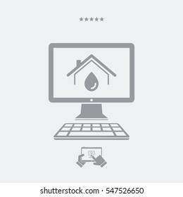 Domestic hydraulic system - Vector computer application icon