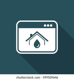 Domestic hydraulic system - Vector computer application icon