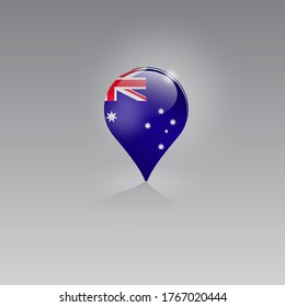 Domestic, local tourism in their own country. National flag AUSTRALIA in icon. Recreation, entertainments, excursions, cruises, walks, routes in a place of residence.