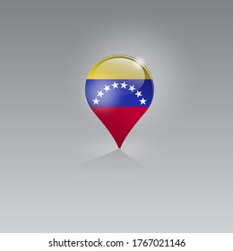 Domestic, local tourism in their own country. National flag VENEZUELA in icon. Recreation, entertainments, excursions, cruises, walks, routes in a place of residence.