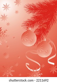 Domestic ornament of a celebratory fur-tree before Christmas or new year