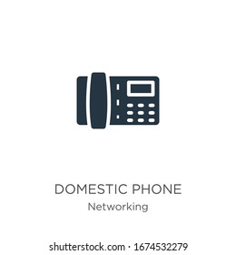 Domestic phone icon vector. Trendy flat domestic phone icon from networking collection isolated on white background. Vector illustration can be used for web and mobile graphic design, logo, eps10