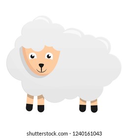 Domestic sheep icon. Cartoon of domestic sheep vector icon for web design isolated on white background