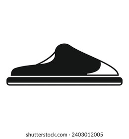 Domestic slippers icon simple vector. Home cute shoe. Stylish flip