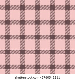 Domestic textile check pattern, merry christmas background seamless plaid. Soft fabric tartan texture vector in light and pastel colors palette.