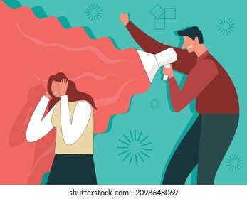 Domestic torture vector illustration concept